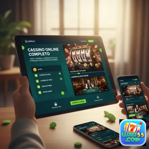 Ilustração de Experimente a Agilidade do Luxo55 em Live Gaming e VIP