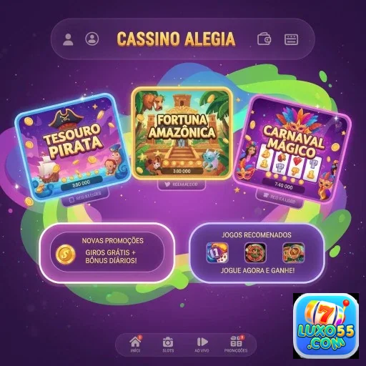 Ilustração de Variedade de Jogos de Slots